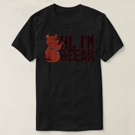 Hi, I'm Beear Drunk Bear Funny Animal Premium  Tシャツ (デザイン正面)