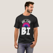 Hi I'm Bi Funny Bi Pride Flag Bisexual Tシャツ (正面フル)