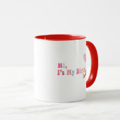 Hi, It’s My Birthday Today – Fun Celebration Mug マグカップ (正面右)