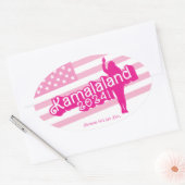 「Hi Kamala」 – オーバルシール（タグラインA） 楕円形シール (封筒)