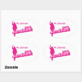 「Hi Kamala」 – オーバルシール（タグラインB） 楕円形シール (シート)