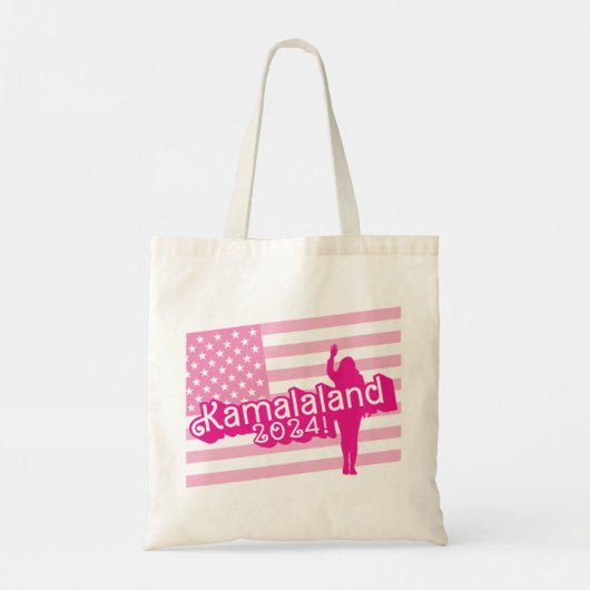 "Hi Kamala" – 予算トート(タグラインなし) トートバッグ (裏面)