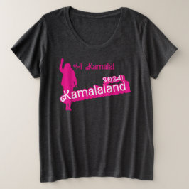 「Hi Kamala」 – 女性+ Tシャツ(タグラインB) プラスサイズTシャツ