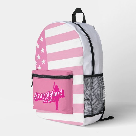 "Hi Kamala" - Backpack (タグラインなし) プリントバックパック (裏面右端)