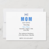 Hi Mom Baby Boy Shower Invitation 案内状 (正面)