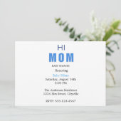 Hi Mom Baby Boy Shower Invitation 案内状 (スタンド正面)