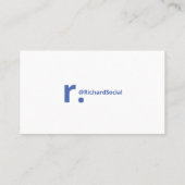 Hi My Name is はっきりした Diagonal Shadow Blue Gradient 名刺 (裏面)