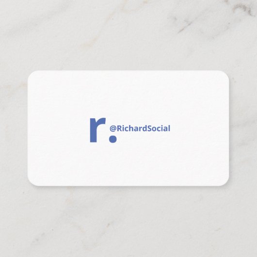 Hi My Name is はっきりした Diagonal Shadow Blue Gradient 名刺 (裏面)