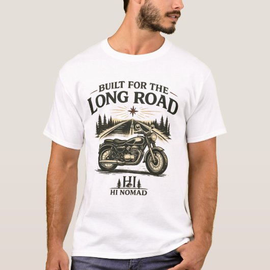 HI NOMAD – Built for the Long Road | ヴィンテージクラシック Tシャツ (正面)
