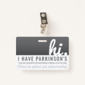 hi parkinsons diseassist忍耐pvcバッジ バッジ (正面クリップ)