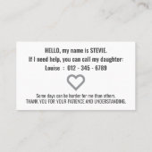 hi parkinsons diseassist忍耐pvcバッジ 名刺 (裏面)