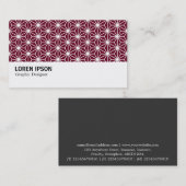 Hi-Phi – アサノハパターン – Dpクリムゾンの白 名刺 (正面/裏面)