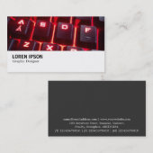 Hi-Phi – キーボード白熱［赤熱］光を放つ 名刺 (正面/裏面)