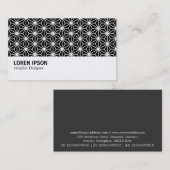 Hi-Phi – 浅葉パターン – 黒の上に白 名刺 (正面/裏面)