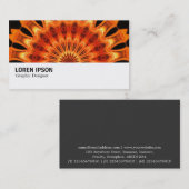 Hi-Phi - 0137 – オレンジ万華鏡のように千変万化するパターン 名刺 (正面/裏面)