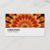 Hi-Phi - 0137 – オレンジ万華鏡のように千変万化するパターン 名刺 (正面)