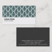 Hi-Phi - 0228ダークグリーンダマスク 名刺 (正面/裏面)