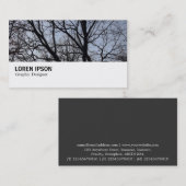 Hi-Phi - 0275 – シルエットされた枝 名刺 (正面/裏面)