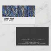 Hi-Phi - 0279 – シルバー樺の木ブランチ 名刺 (正面/裏面)