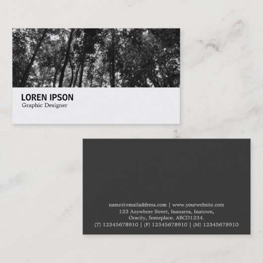 Hi-Phi - 0301 - Woodland Canopy BW 名刺 (正面/裏面)