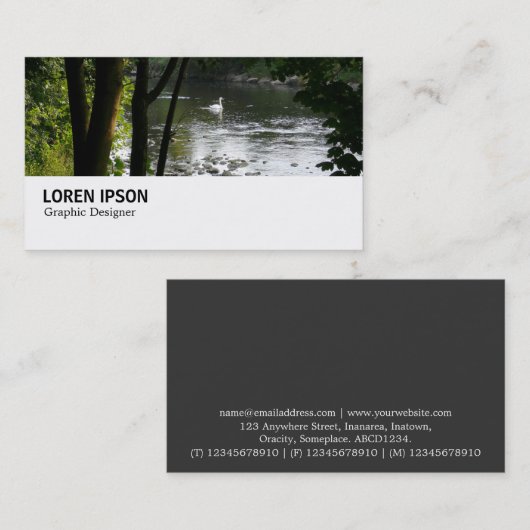 Hi-Phi - 032 - Swan on the River Taff 名刺 (正面/裏面)