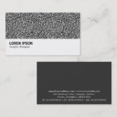 Hi-Phi - 0357 – ランダムスポット – 黒の上に白 名刺 (正面/裏面)