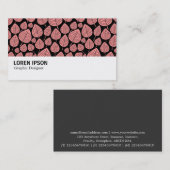 Hi-Phi - 0386 -葉 – 黒のソフトピンク 名刺 (正面/裏面)