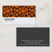 Hi-Phi - 0387 -葉 – オレンジ色（黒） 名刺 (正面/裏面)