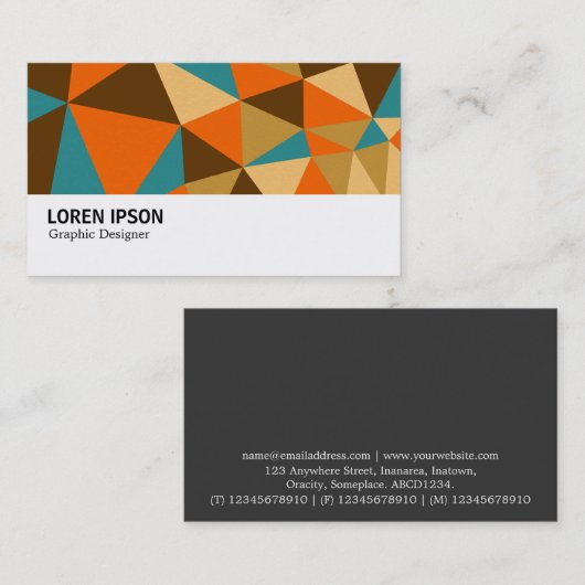 Hi-Phi - 0390 – 三角形抽象芸術01 名刺 (正面/裏面)