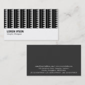 Hi-Phi - 0414 -アステカスタイルパターン – 灰色 名刺 (正面/裏面)