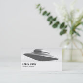 Hi-Phi - 073 - 飛んでいる Saucer B&W 名刺 (スタンド正面)