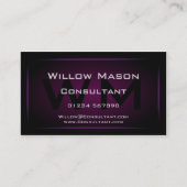 Hi-Resパープルモノグラムプロフェッショナル名刺 名刺 (正面)