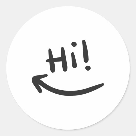 Hi smiling ラウンドシール (正面)