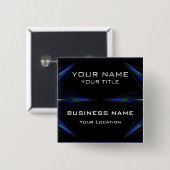 Hi Tec Futuristic Business Nameタグ 缶バッジ (正面&裏面)