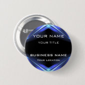 Hi Tec Futuristic Business Nameタグ 缶バッジ (正面&裏面)