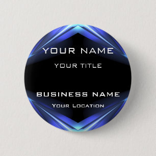 Hi Tec Futuristic Business Nameタグ 缶バッジ