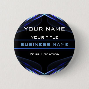 Hi Tec Futuristic Business Nameタグ 缶バッジ