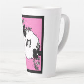 Hi There! – Bright Floral Hello Card カフェラテマグ (右アングル)