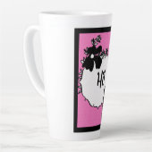 Hi There! – Bright Floral Hello Card カフェラテマグ (左アングル)