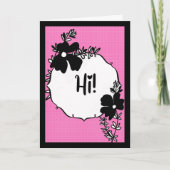 Hi There! – Bright Floral Hello Card カード (正面)