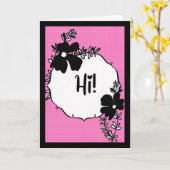 Hi There! – Bright Floral Hello Card カード (黄色い花)