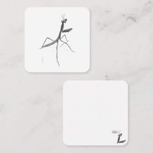 Hi there! Praying Mantis ノートカード (正面/裏面)