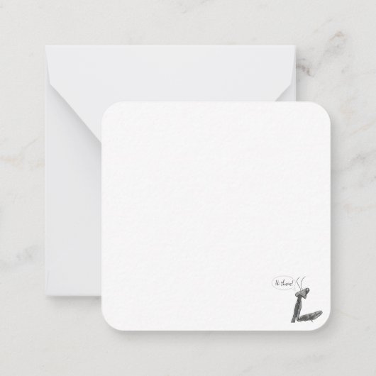 Hi there! Praying Mantis ノートカード (裏面)