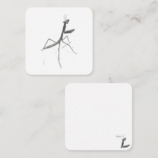 Hi there! Praying Mantis ノートカード (正面/裏面)