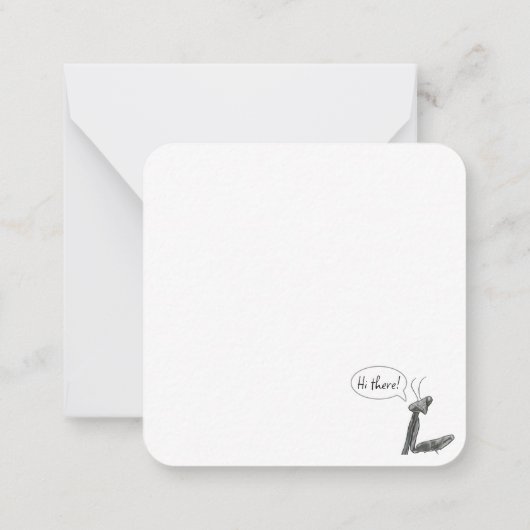 Hi there! Praying Mantis ノートカード (裏面)