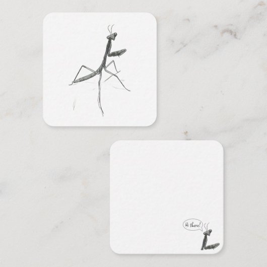 Hi there! Praying Mantis ノートカード (正面/裏面)