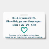 hi touretsyndrome persistence pvc badge バッジ (Back)