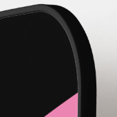 HI-VIS and Pink Across Striping with Name ピックルボールラケット (左詳細)