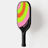 HI-VIS and Pink Circle Stripe with Name ピックルボールラケット (左)