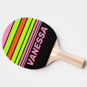 HI-VIS and Pink Horizon Striping with Name 卓球ラケット (横)